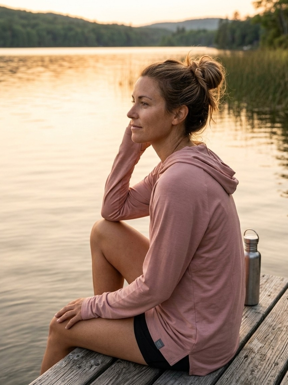 Free Fly Apparel Women's Bamboo Hoodie II Sun UPF 40